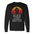 Black Lives Matter Raised Fist Melanin African History Pride Long Sleeve T-Shirt Gifts ideas