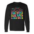 Boat Waves Sun Rays Lake Days Lake Life Summer Lake Long Sleeve T-Shirt Gifts ideas