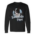 Border Collie Papa Mit Comic Zeichnung Herren Langarmshirts Geschenkideen