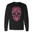 Boxer Dog Sugar Skull Pink Ribbon Breast Cancer Long Sleeve T-Shirt Gifts ideas