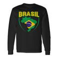 Brasil Sport Soccer Football Brazilian Flag Long Sleeve T-Shirt Gifts ideas