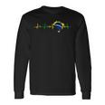 Brazil Flag Heartbeat Brasil Long Sleeve T-Shirt Gifts ideas