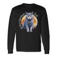 Britisch Kurzhaar Katzen Papa Cat Dad Daddy Haustier Freund Langarmshirts Geschenkideen