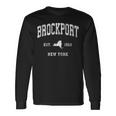 Brockport New York Ny Vintage Athletic Sports Long Sleeve T-Shirt Gifts ideas