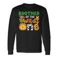 Brother Of The Wild One Zoo Theme Bday Safari Jungle Animals Long Sleeve T-Shirt Gifts ideas