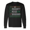 Broussard Family Name Naughty Nice Broussard Christmas List Long Sleeve T-Shirt Gifts ideas