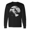 Caballo Potro Noche Luna Llena Jinete Equitación Caballo Camiseta de manga larga Ideas de regalos