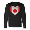 Canada Flag Heart Canadian Roots Americans Love Maple Long Sleeve T-Shirt Gifts ideas