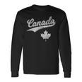 Canada Varsity Sports Script Cursive Retro Vintage Jersey Long Sleeve T-Shirt Gifts ideas
