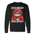 Cat Saying I Guten Morgen Suchst Du Streit Langarmshirts Geschenkideen