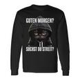 Cat Saying I Guten Morgen Suchst Du Streit Black Langarmshirts Geschenkideen