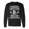 Cheer Dad Cheerleader Beer Competition Cheer Squad Papa Long Sleeve T-Shirt Gifts ideas