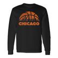 Chicago City Skyline Illinois Basketball Fan Jersey Long Sleeve T-Shirt Gifts ideas