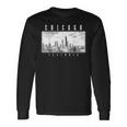 Chicago Illinois Skyline Pride Black & White Vintage Chicago Long Sleeve T-Shirt Gifts ideas