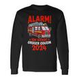 Children's Alarm Ich Werde Großer Cousin 2024 Fire Brigade Langarmshirts Geschenkideen