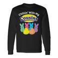 Chillin With My Cousins Colorful Bunnies Easter Girls Boys Long Sleeve T-Shirt Gifts ideas