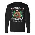 Christmas I Have A Big Package For You Naughty Big Black Guy Long Sleeve T-Shirt Gifts ideas