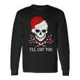 Christmas Skull Hairdresser Hair Stylist Santa Barber Long Sleeve T-Shirt Gifts ideas