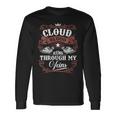 Cloud Blood Runs Through My Veins Vintage Family Name Long Sleeve T-Shirt Gifts ideas