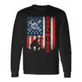 Coal Miner Patriotic Usa Flag Pitman Underground Mining Long Sleeve T-Shirt Gifts ideas