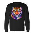 Colorful Tiger Face Neture Wild Animal Pet Lovers Men's Long Sleeve T-Shirt Gifts ideas