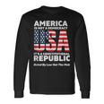 Constitutional Republic Ruled By Law Not The Mob Usa Flag Long Sleeve T-Shirt Gifts ideas