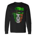 Cool St Patricks Day Maltese Dog Skull Shamrock Long Sleeve T-Shirt Gifts ideas