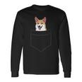 Corgi Dog In Bag Cute Dog Pockets Corgi Langarmshirts Geschenkideen