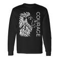 Courage Brave Lion Fighters Fearless Inspiring Long Sleeve T-Shirt Gifts ideas