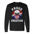 Croatia Men's Zagreb Croatia Hrvatska Black Langarmshirts Geschenkideen