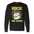 Cute Kawaii Rice Is Life Filipino Food Philippines Long Sleeve T-Shirt Gifts ideas