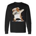 Dabbing Bulldog Anglais Dab Dance Chien T-shirt à manches longues Idées cadeaux