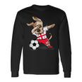 Dabbing Dog Georgia Football Georgian Flag Football Langarmshirts Geschenkideen