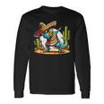 Dabbing Mexican Dinosaur Poncho Cinco De Mayo Let's Fiesta Long Sleeve T-Shirt Gifts ideas