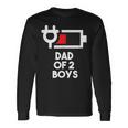Dad Of 2 Boys Daddy Of Two Sons Father's Day Long Sleeve T-Shirt Gifts ideas
