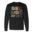 Dad Est 2024 Father And Daughter Happy Father's Day Long Sleeve T-Shirt Gifts ideas