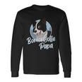 Damen Border Collie Papa Mit Comic Zeichnung Herren Mit-Ausschnitt Langarmshirts Geschenkideen