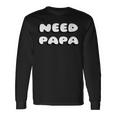 Damen Brauche Papa Wir Alle Brauchen Papa Mit-Ausschnitt Langarmshirts Geschenkideen