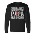 Damen Fußball Papa Wie Normaler Papa Nur Cooleratertag Papa Mit-Ausschnitt Langarmshirts Geschenkideen