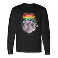 Damen Lgbt Pride Daddy Koala Bär Regenbogen Stolz Papaatertag Mit-Ausschnitt Langarmshirts Geschenkideen