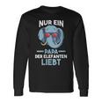 Damen Papaateratertag Elefantpapa Elefant Mit-Ausschnitt Langarmshirts Geschenkideen