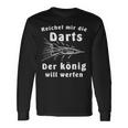 Dart König Darts Werfen Lustiges Geschenk Langarmshirts Geschenkideen