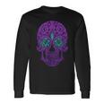 Day Of The Dead Cinco De Mayo Purple Sugar SkullLong Sleeve T-Shirt Gifts ideas
