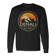 Denali National Park Alaska Retro Hiking Camping Long Sleeve T-Shirt Gifts ideas
