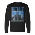 Detroit Skyline 313 Michigan Vintage Pride Long Sleeve T-Shirt Gifts ideas