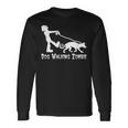 Dog Walking Zombie Living Dead Humor Long Sleeve T-Shirt Gifts ideas