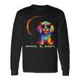 Dog Wearing Solar Glasses Eclipse Colorful Puppy Love Dog Long Sleeve T-Shirt Gifts ideas