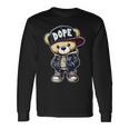 Dope Cute Hip Hop Teddy Bear 90S Hip Hop Clothing Long Sleeve T-Shirt Gifts ideas