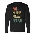 Eat Sleep Brawl Repeat Stars Video Gamer Gaming Long Sleeve T-Shirt Gifts ideas