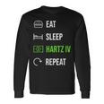 Eat Sleep Hartz 4 Repeat Langarmshirts Geschenkideen